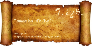 Tamaska Ábel névjegykártya